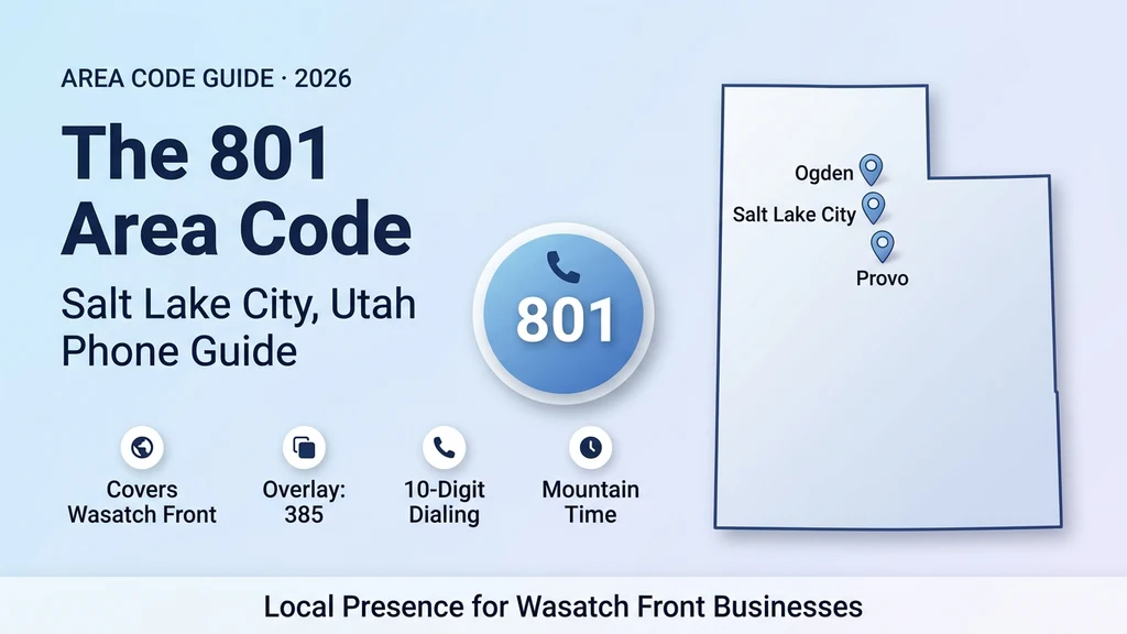 Light blue banner showing a Utah silhouette with the Wasatch Front region highlighted and stat pills for coverage, overlay, and Mountain Time