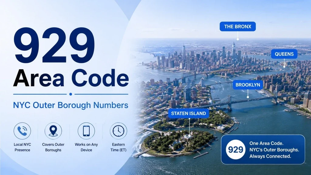 929 area code — NYC outer boroughs Brooklyn Queens Bronx Staten Island, second overlay added April 2011, joined by 465 in June 2026