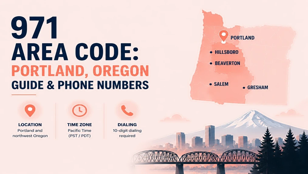 971 area code — incoming call from Portland, OR, marked LOCAL across the Pacific Northwest