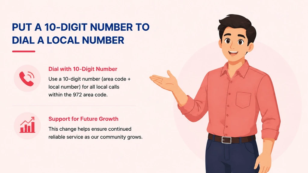 Setting up a 972 number with 10-digit dialing