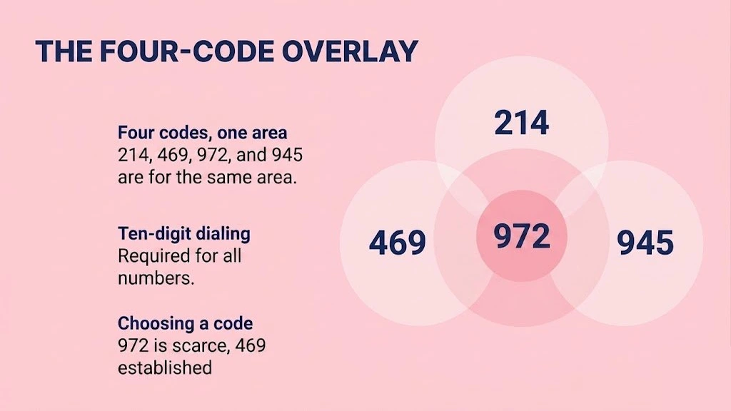 Dallas four-code overlay including 972