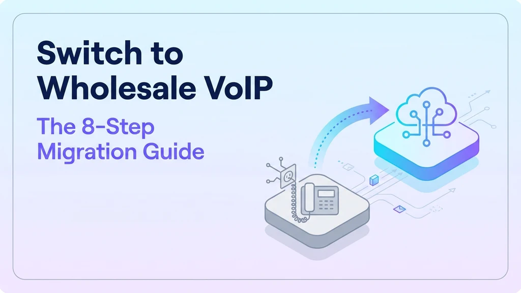 Switching to wholesale VoIP: a legacy desk phone setup migrating to a cloud carrier network, the 8-step migration guide