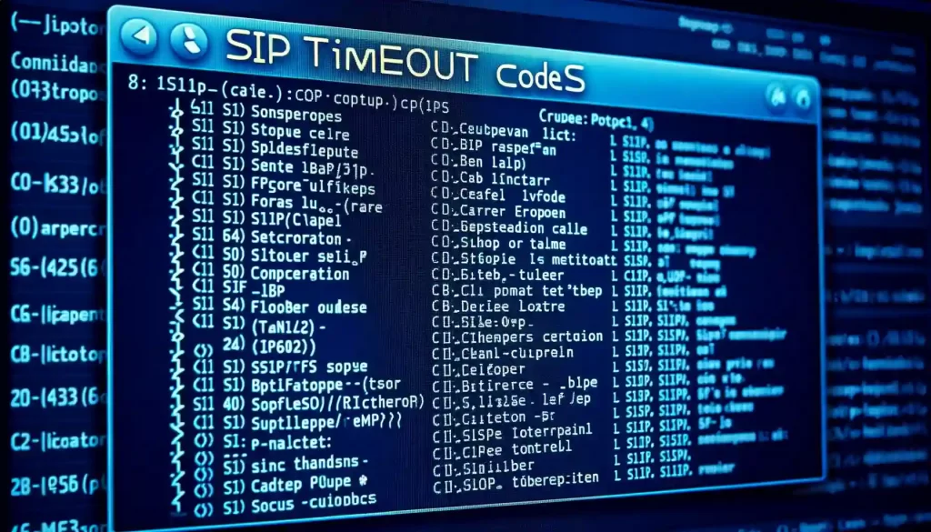 sip timeout code