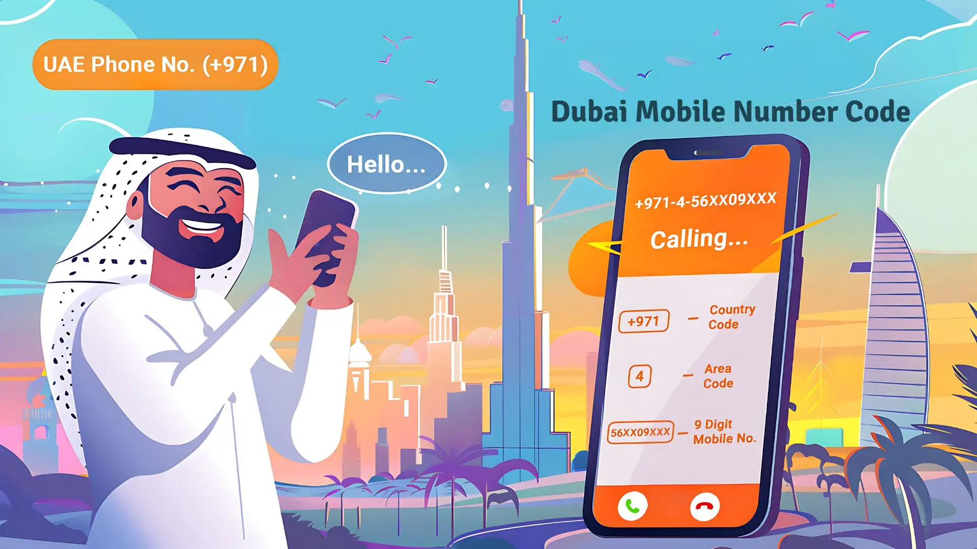 Dubai Mobile Number Code