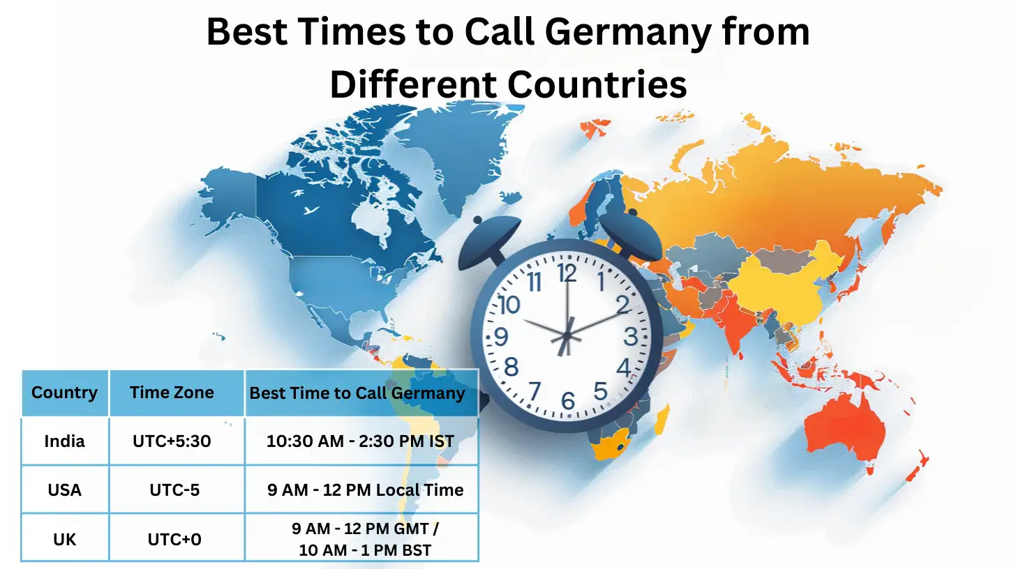 Best time to call germany from different country
