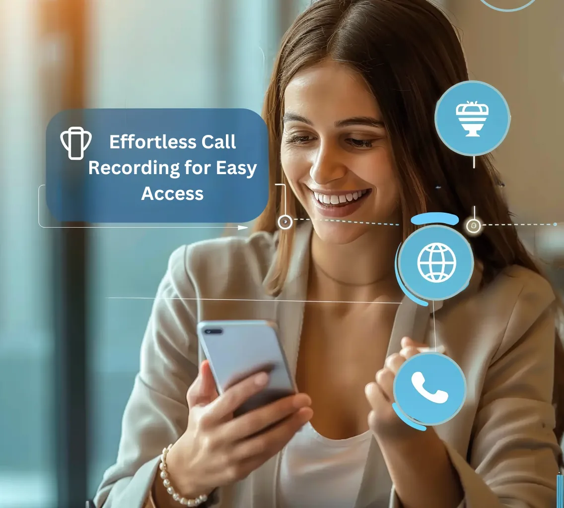 Effortlessly record and store all your phone calls with cloud call recording.