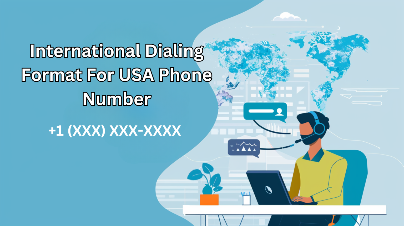 Формат номера телефона в США (+1, код страны, коды городов и т. д.)