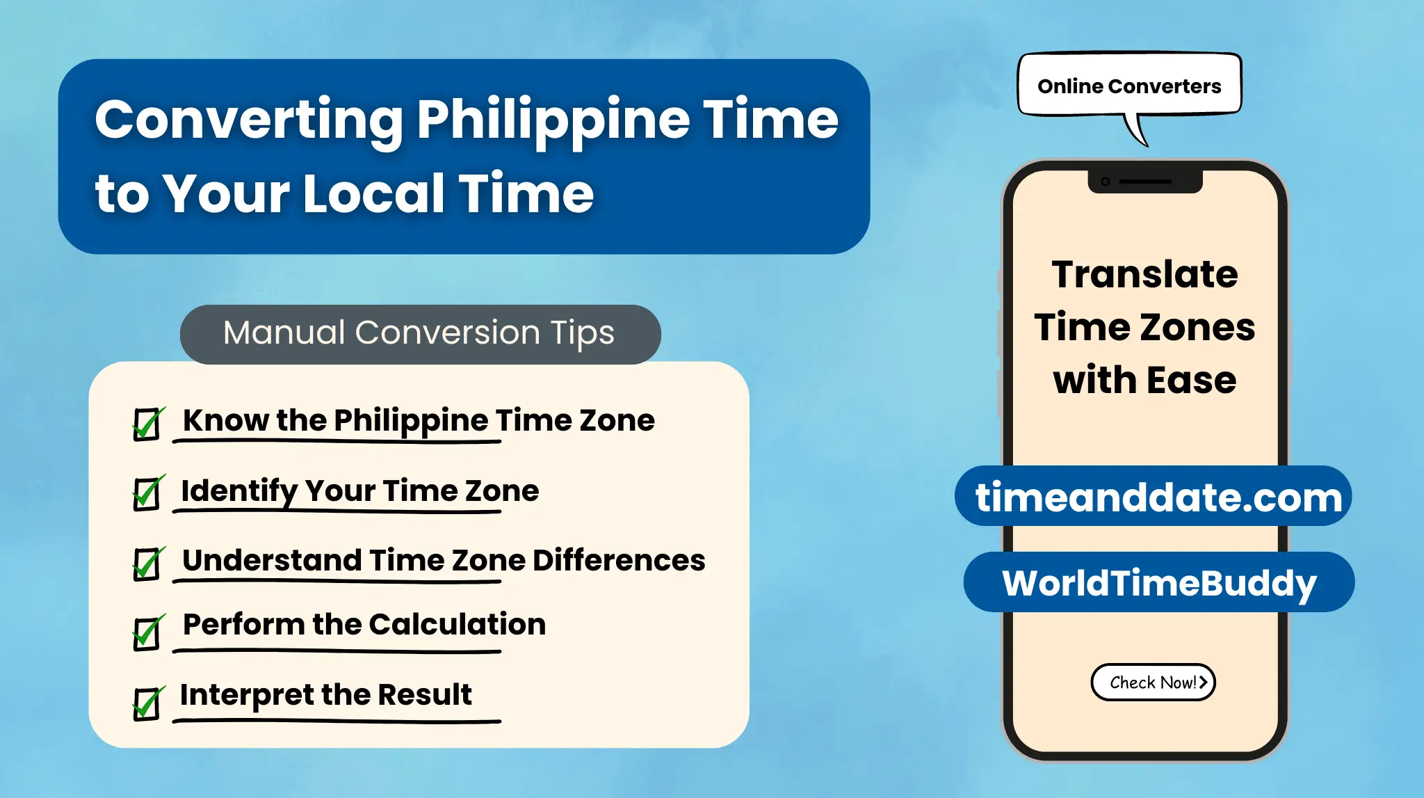 Converting Philippine Time to Your Local Time