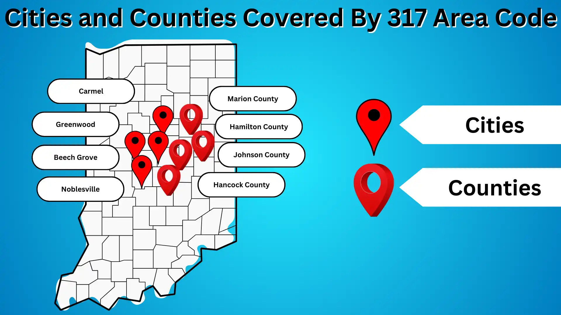 What Cities and Counties Does the 317 Area Code Cover?