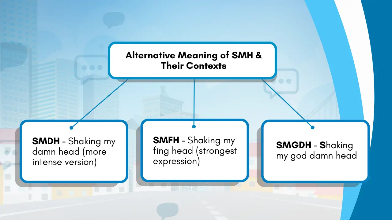 Alternative Meaning of SMH & Their Contexts