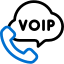 a blue telephone receiver on a black background