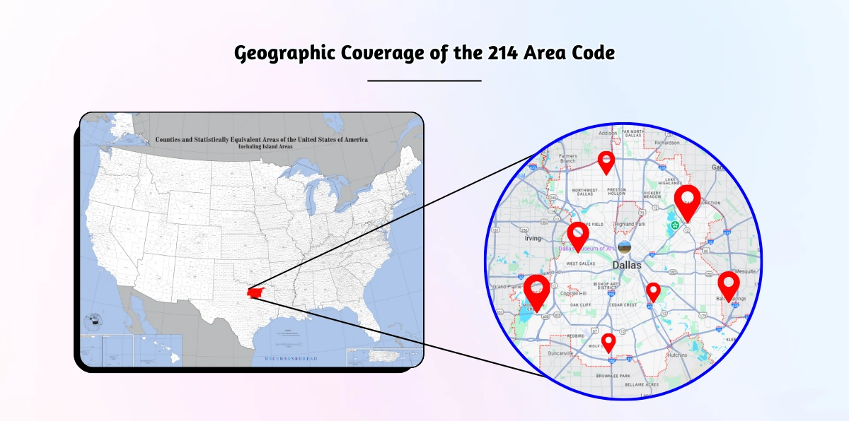 Geographic Coverage of the 214 Area Code