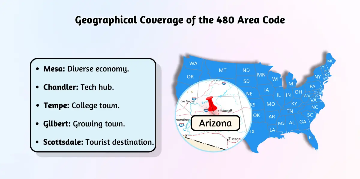 Geographical Coverage of the 480 Area Code