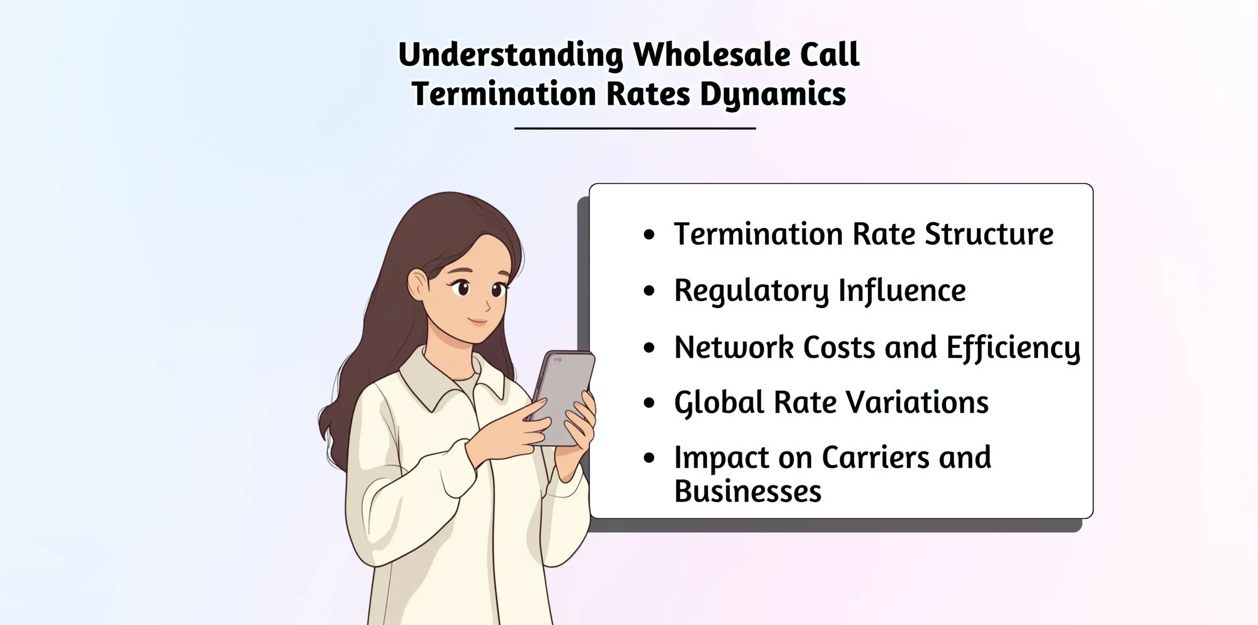 Explaining wholesale call rate changes.