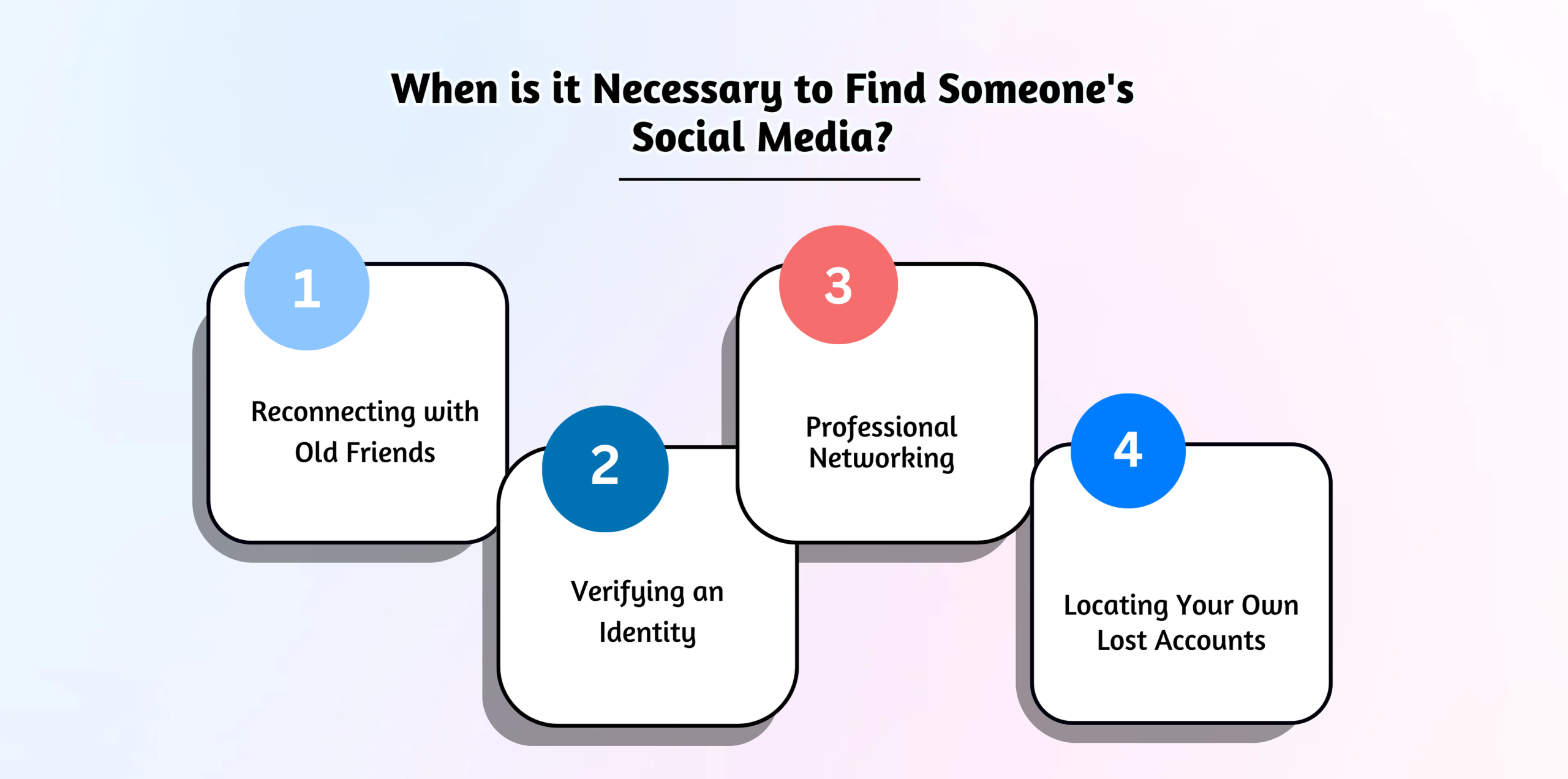 Legitimate reasons for social searching.