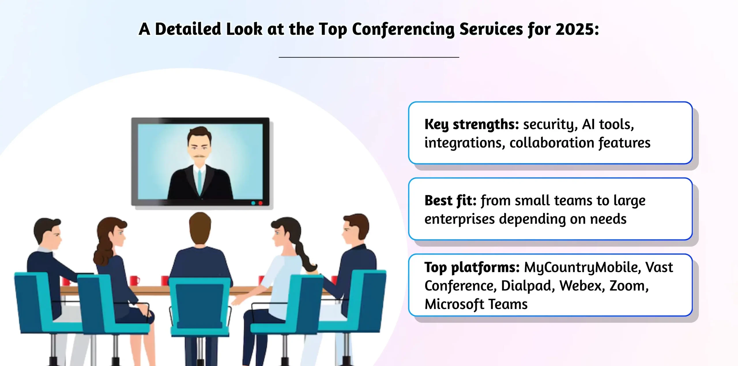 Reviewing top conference service logos.