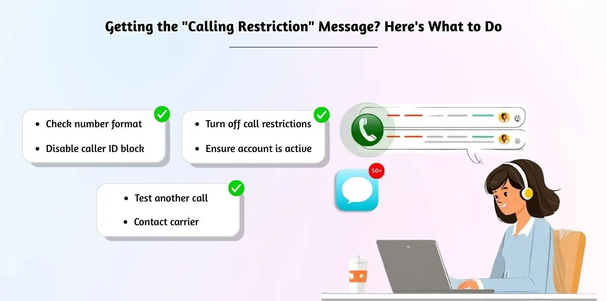 Checklist for fixing call errors