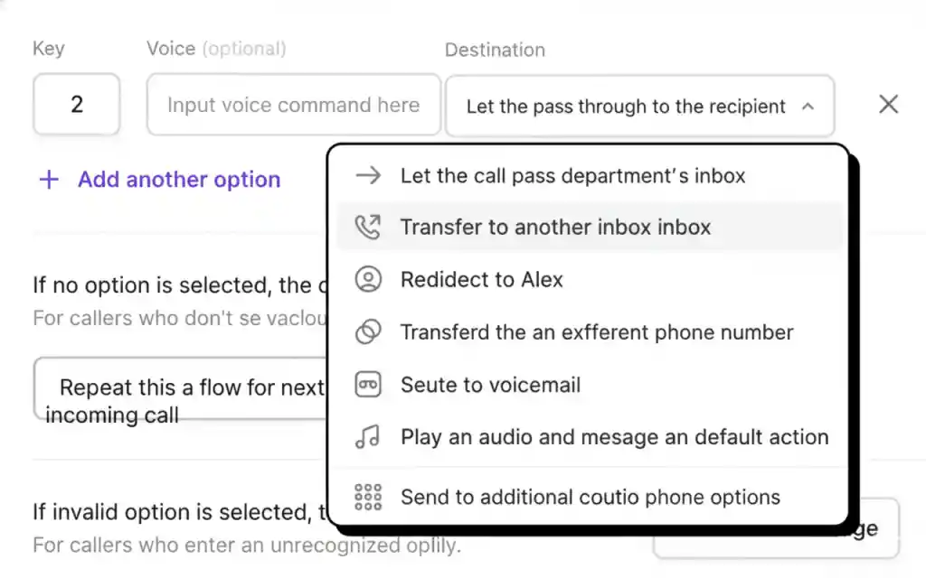 Menus d'appel automatisés (IVR)
