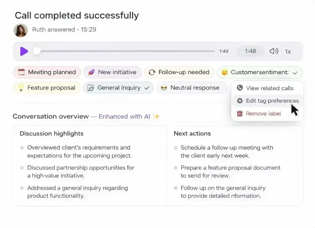 Comment le marquage des appels est-il effectué sur MCM&nbsp;?