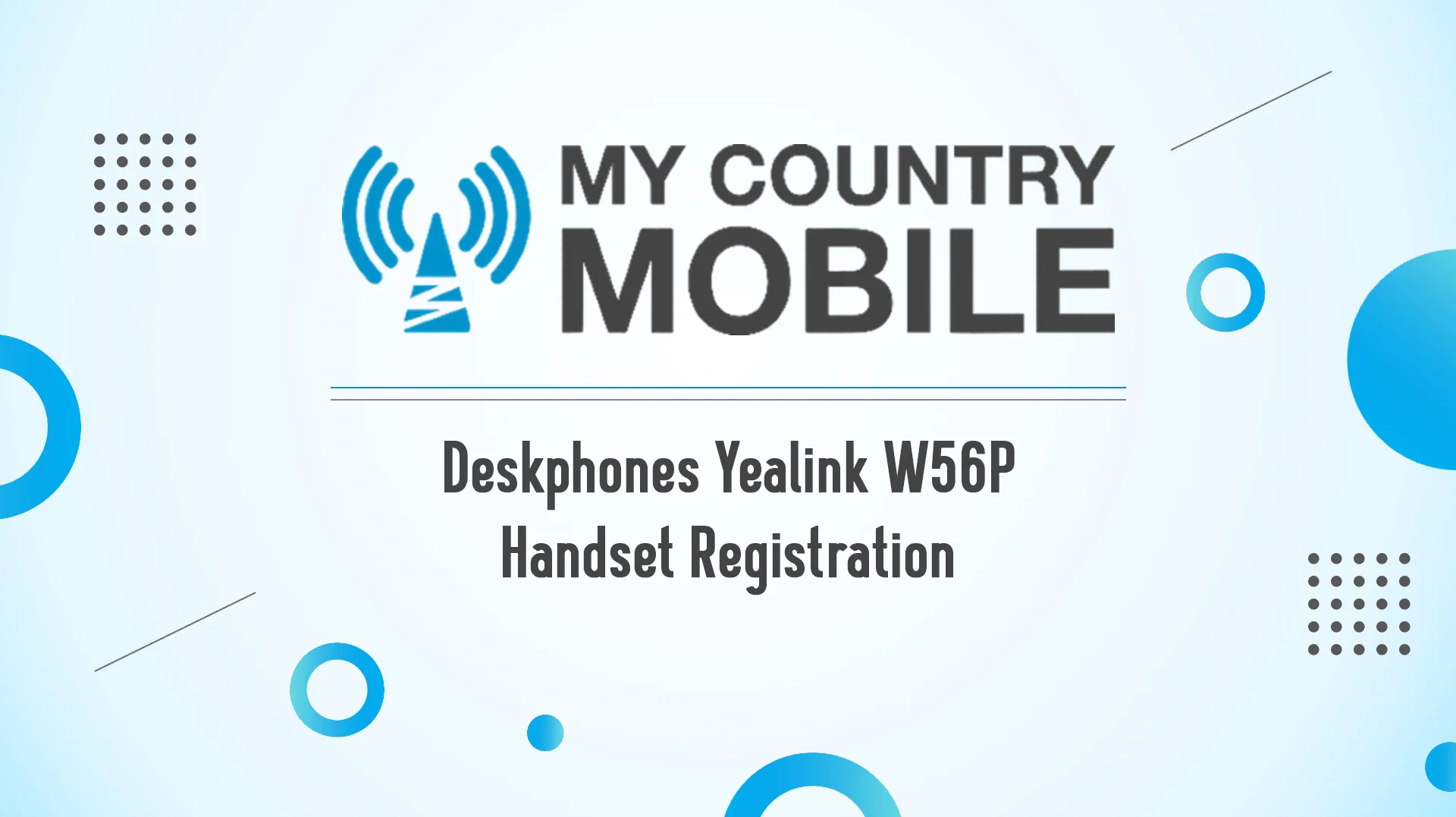 Read more about the article Deskphones Yealink W56P Handset Registration