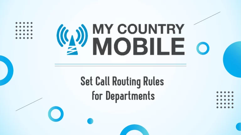 Set Call Routing Rules for Departments